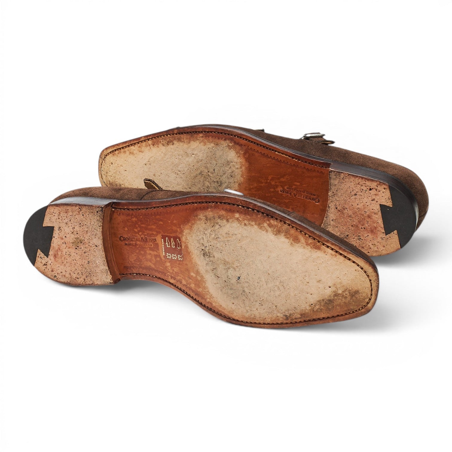 Crockett & Jones Lowndes monk strap daim marron 8.5 UK