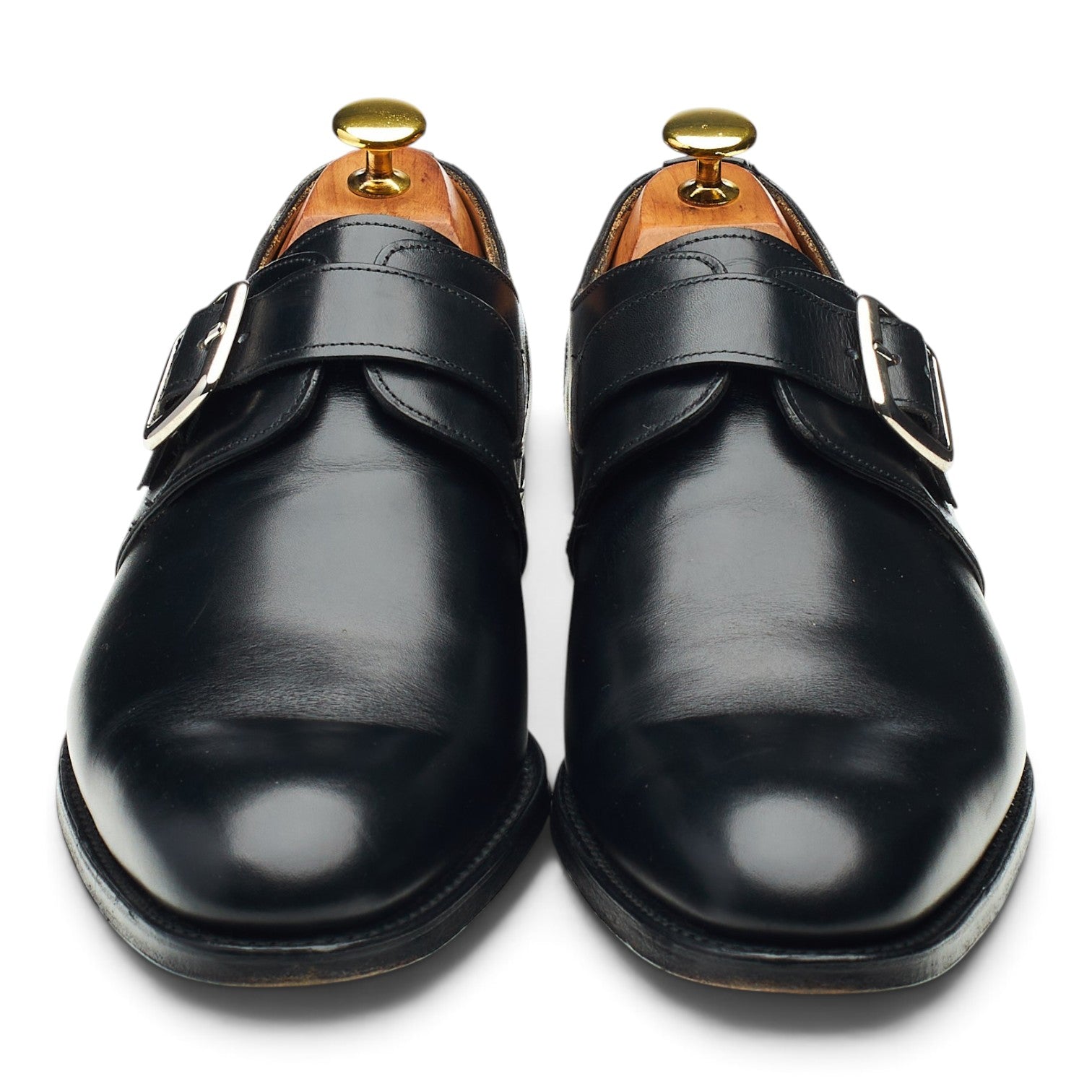 Cheaney Moorgate chaussures monk cuir noir UK 8