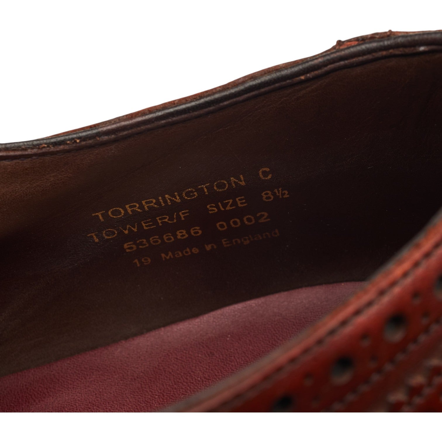 Loake 1880 Torrington richelieu brogue marron 8.5 UK