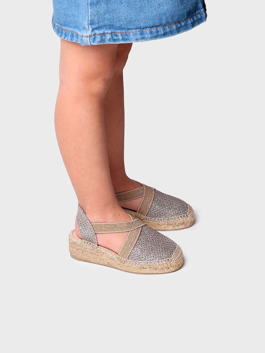 Toni Pons Edita-S espadrilles fille dorées compensées