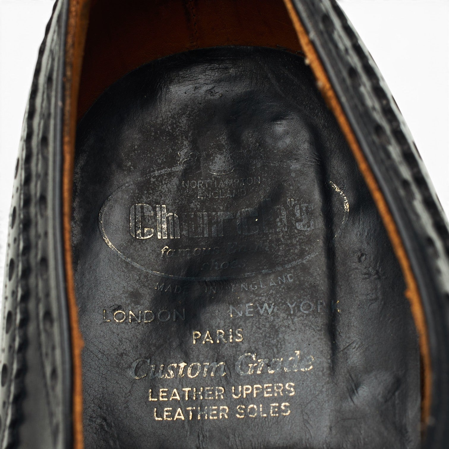 Church's Chetwynd richelieu cuir noir pointure 10.5 large