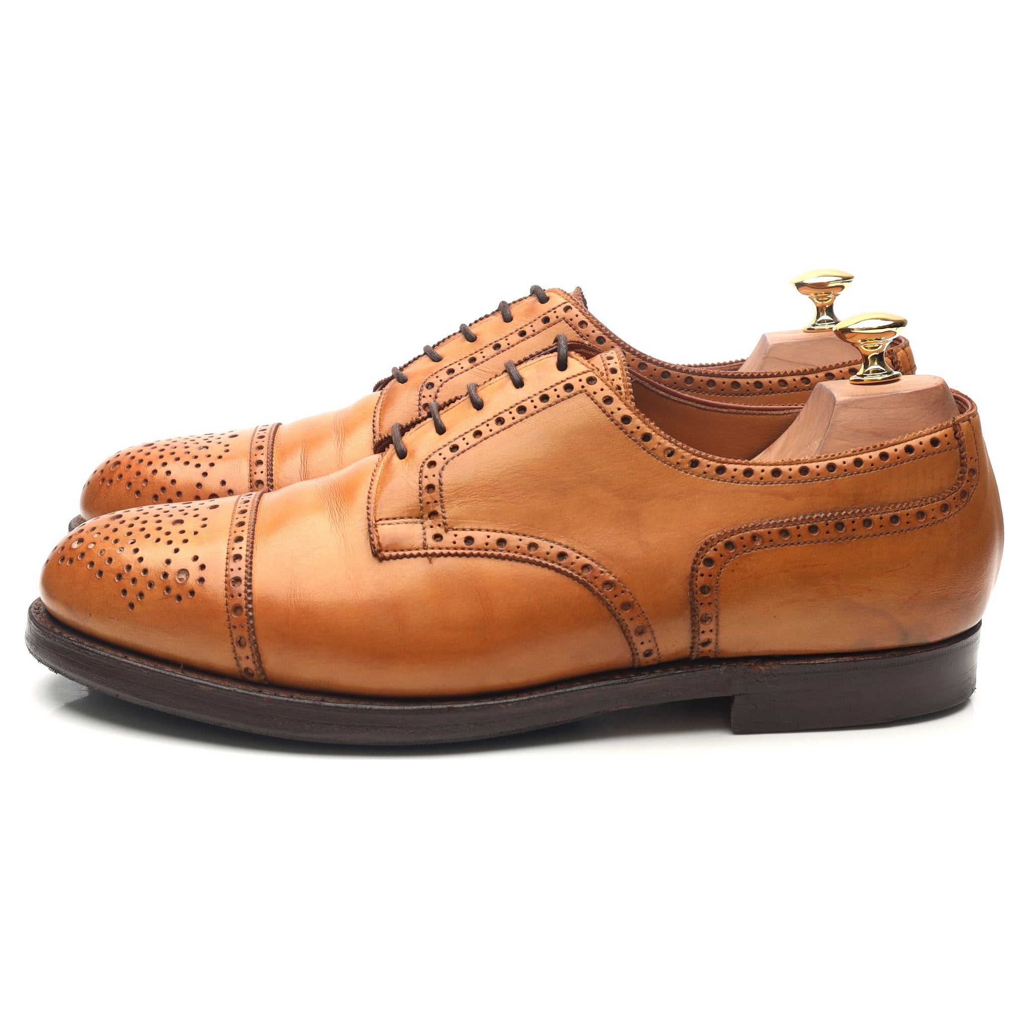 Crockett & Jones Wein derby cuir marron pointure UK 10