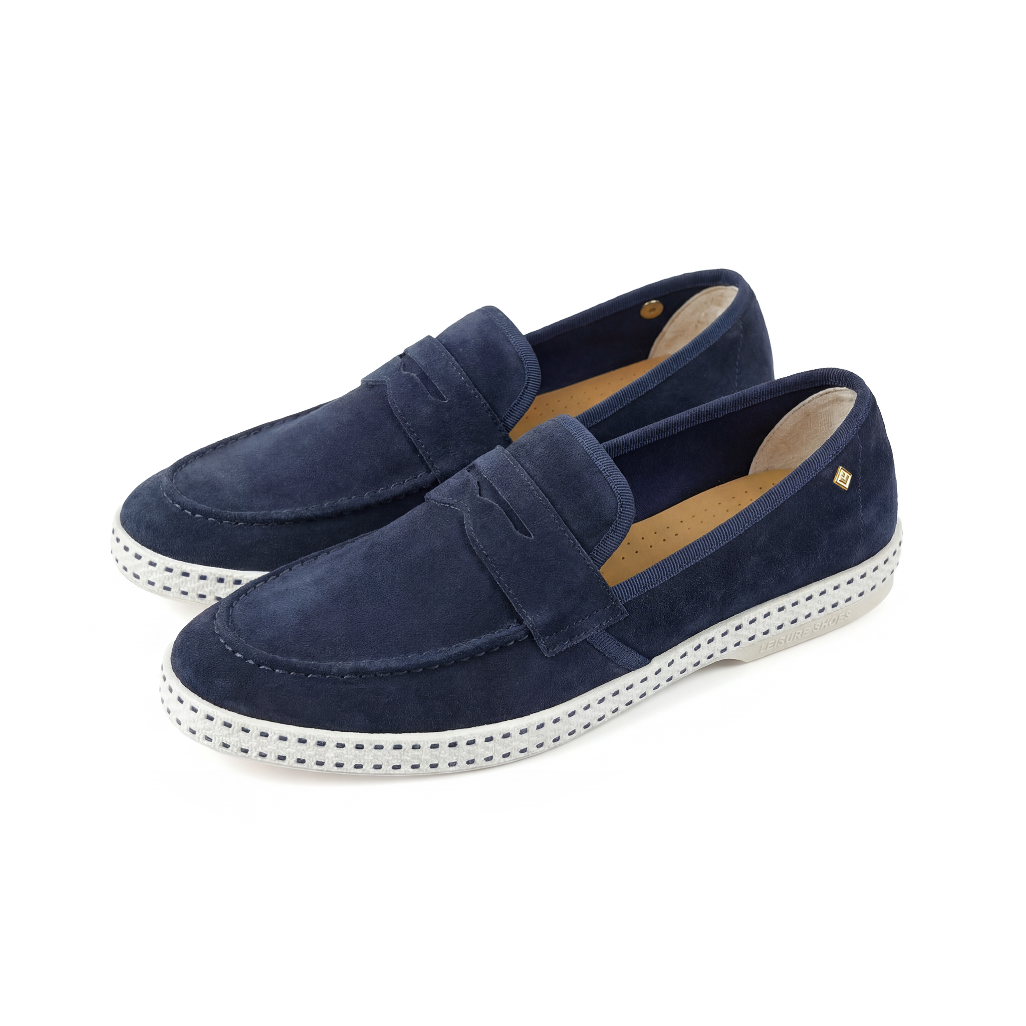 Rivieras Classic 1624 mocassin cuir marine confort