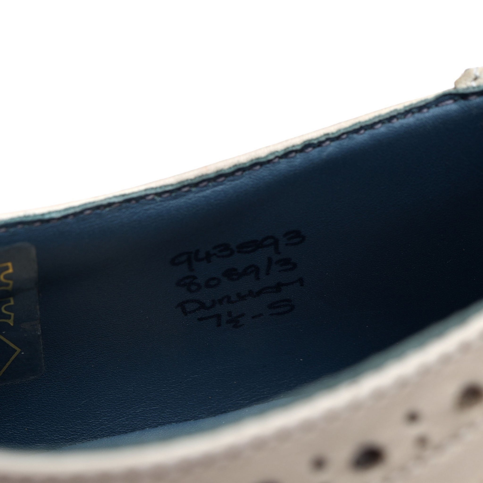 Tricker's Durham derbies cuir crème UK 7,5