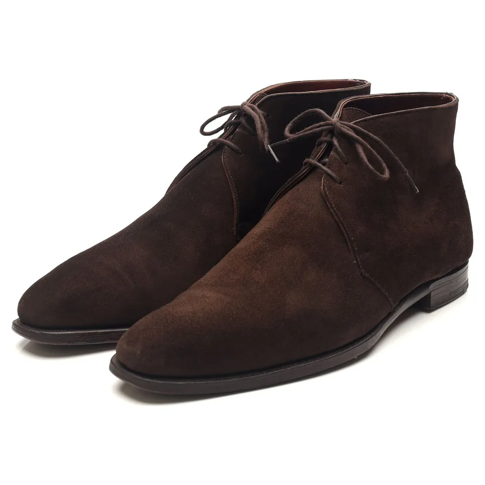 George Cleverley Nathan boots chukka daim marron UK 9