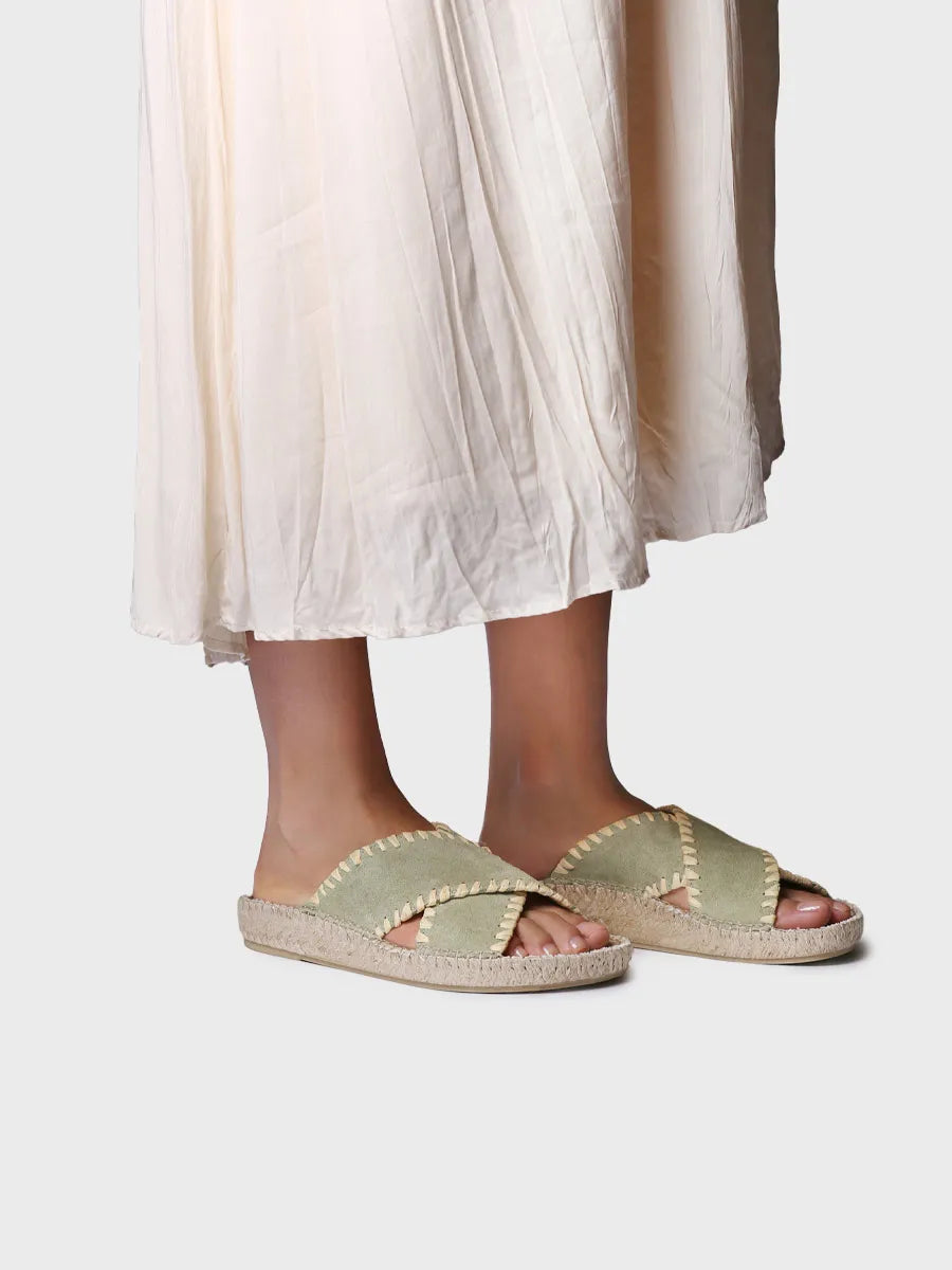 Toni Pons Bali-SD Sandale Plate Femme Cuir Suède