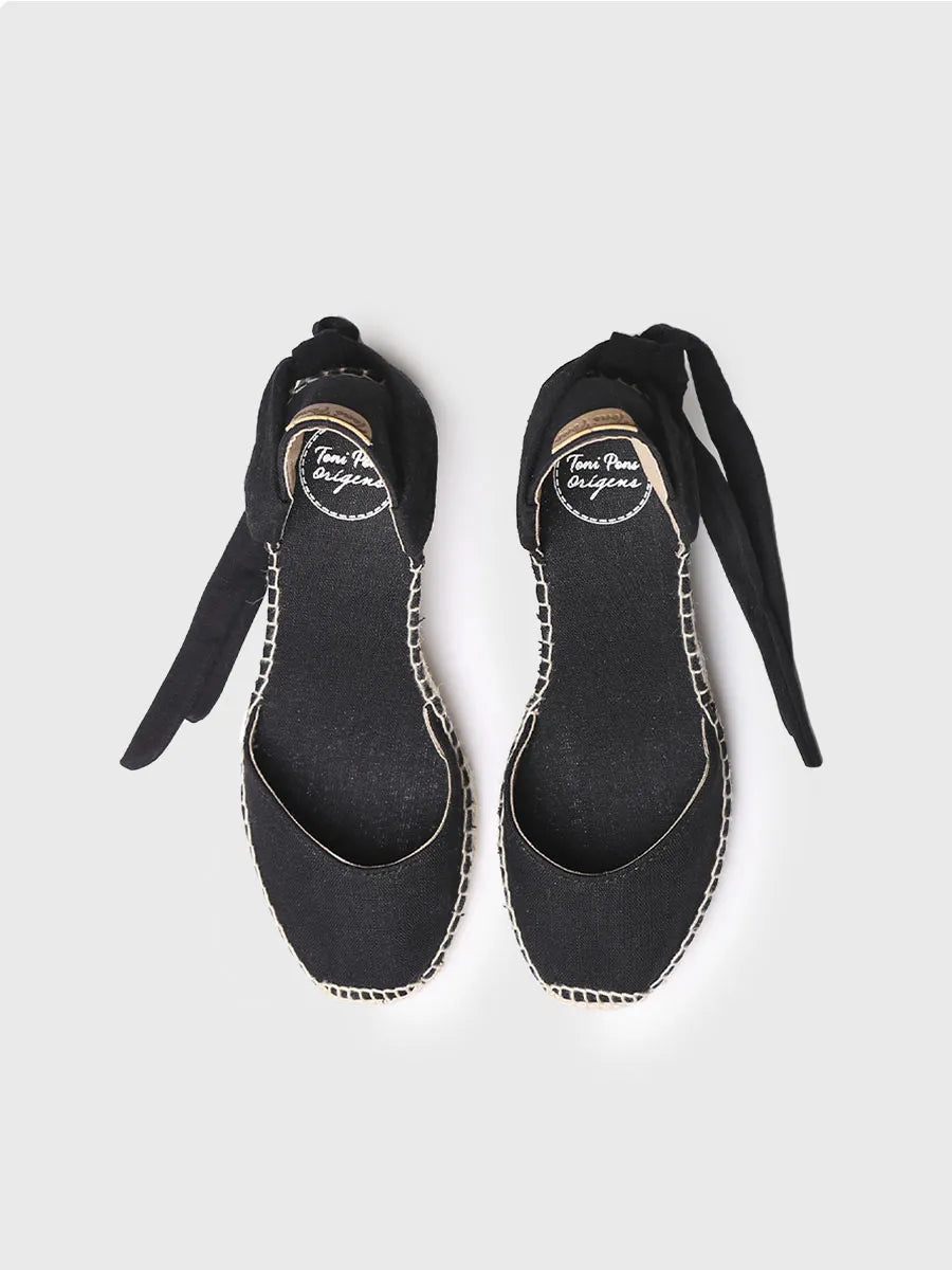 Toni Pons Julia espadrille compensée rubans noire