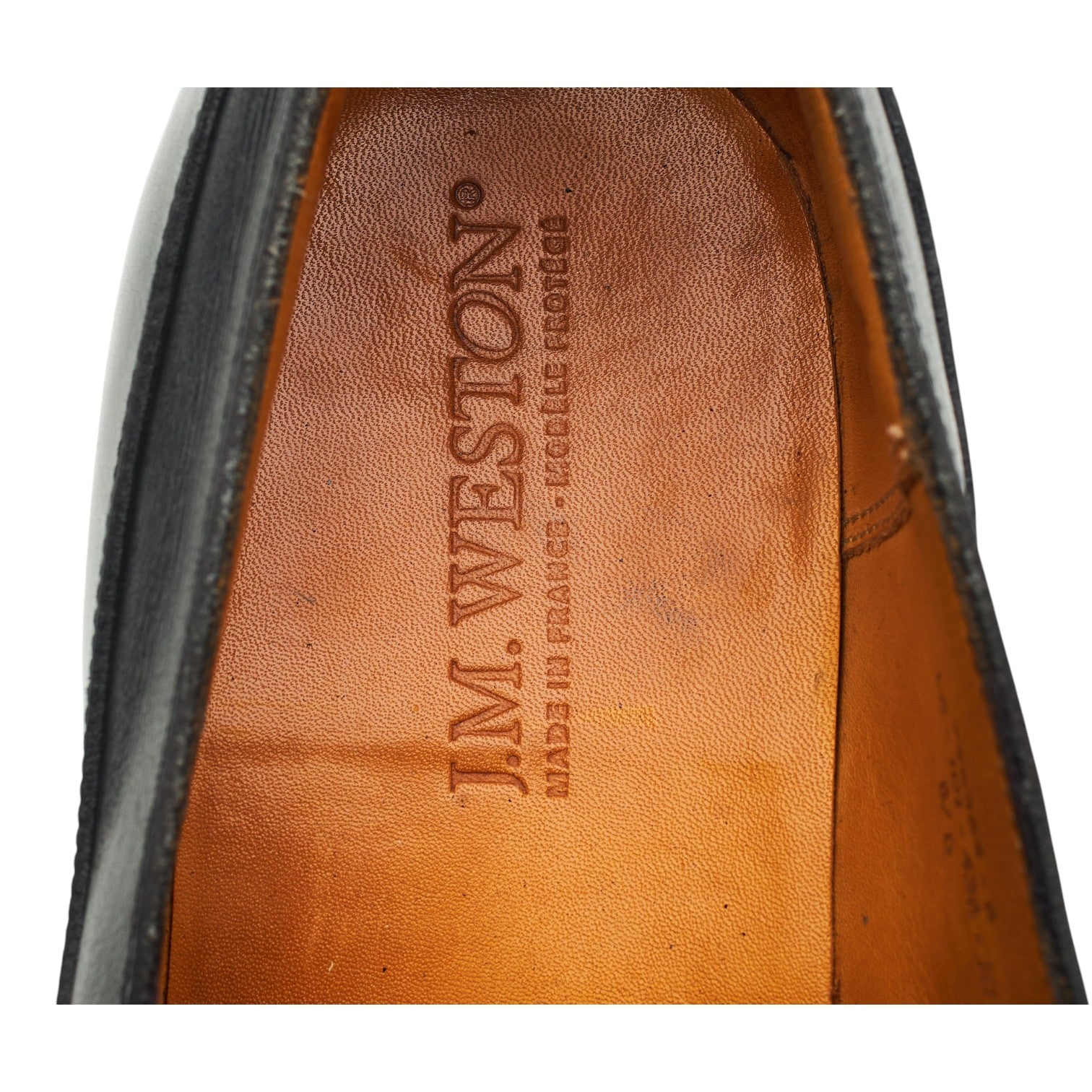 J.M. Weston 436 mocassins cuir noir pointure UK 9