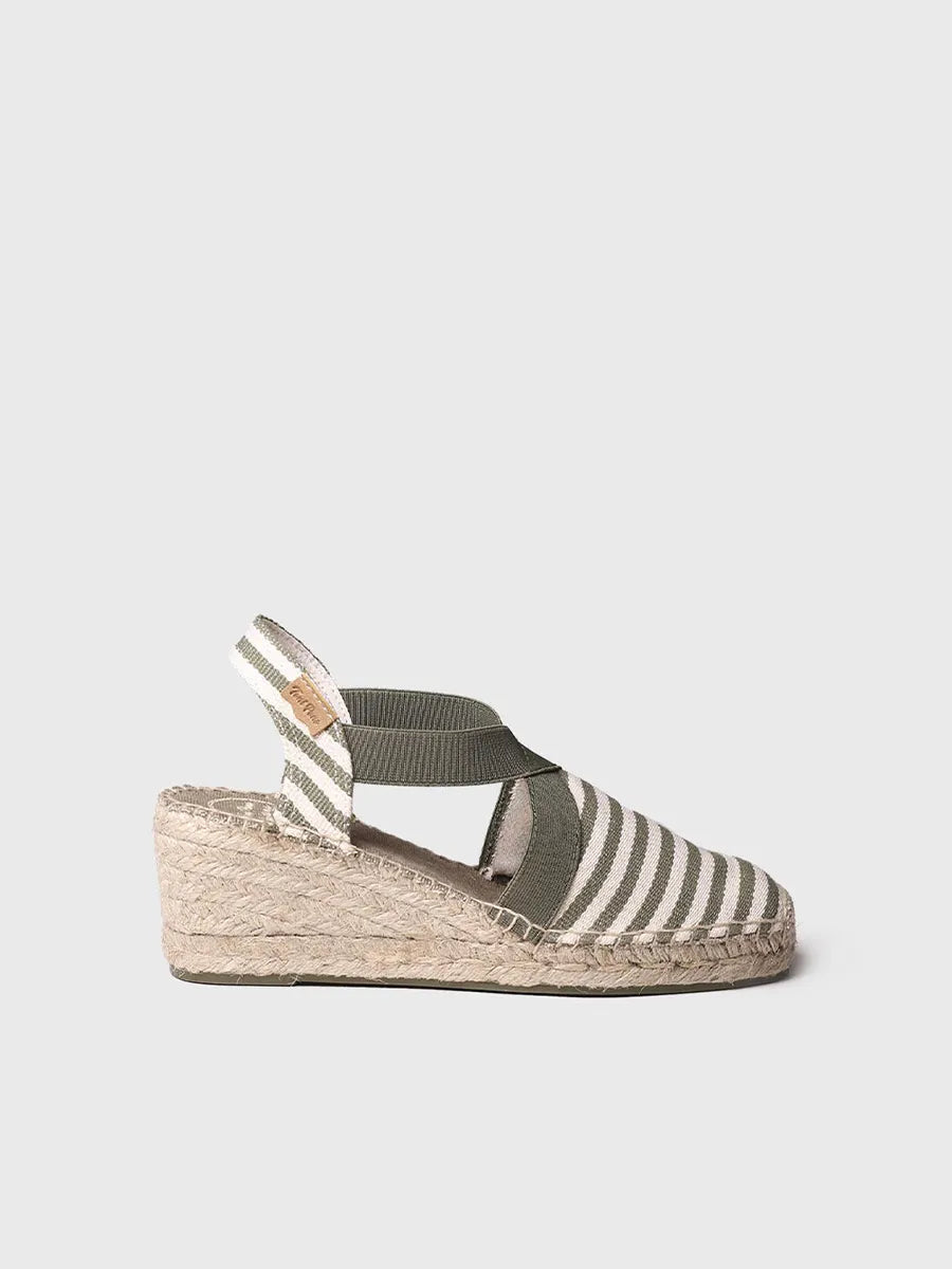 Toni Pons Terra-DD espadrille compensée kaki