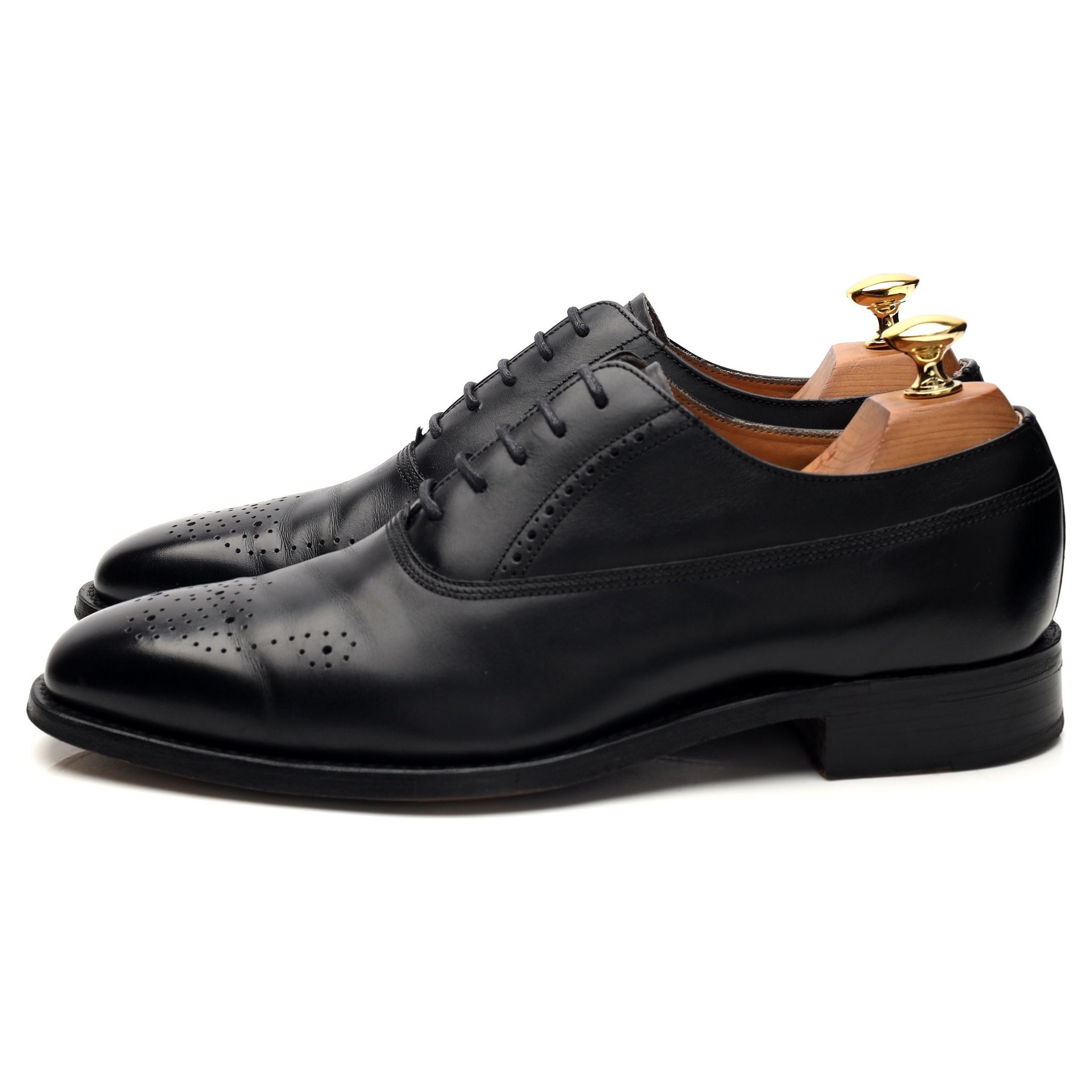 Barker richelieu cuir noir médaillon pointure UK 6,5