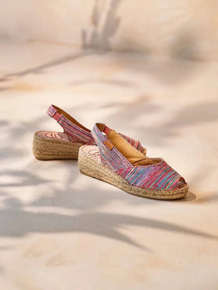 Toni Pons Beri-RG espadrilles compensées toile rayée