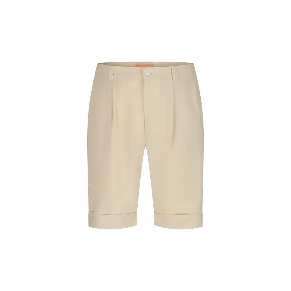 Rivieras Sorso short droit beige à plis