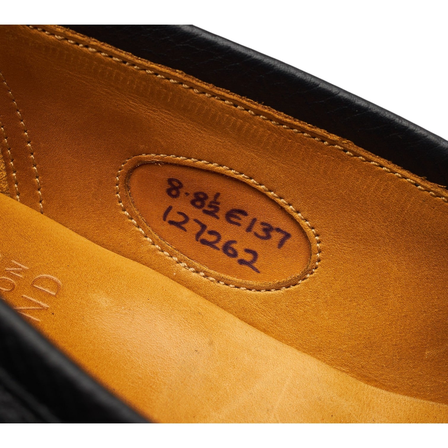 Edward Green Duke mocassin grain noir UK 8