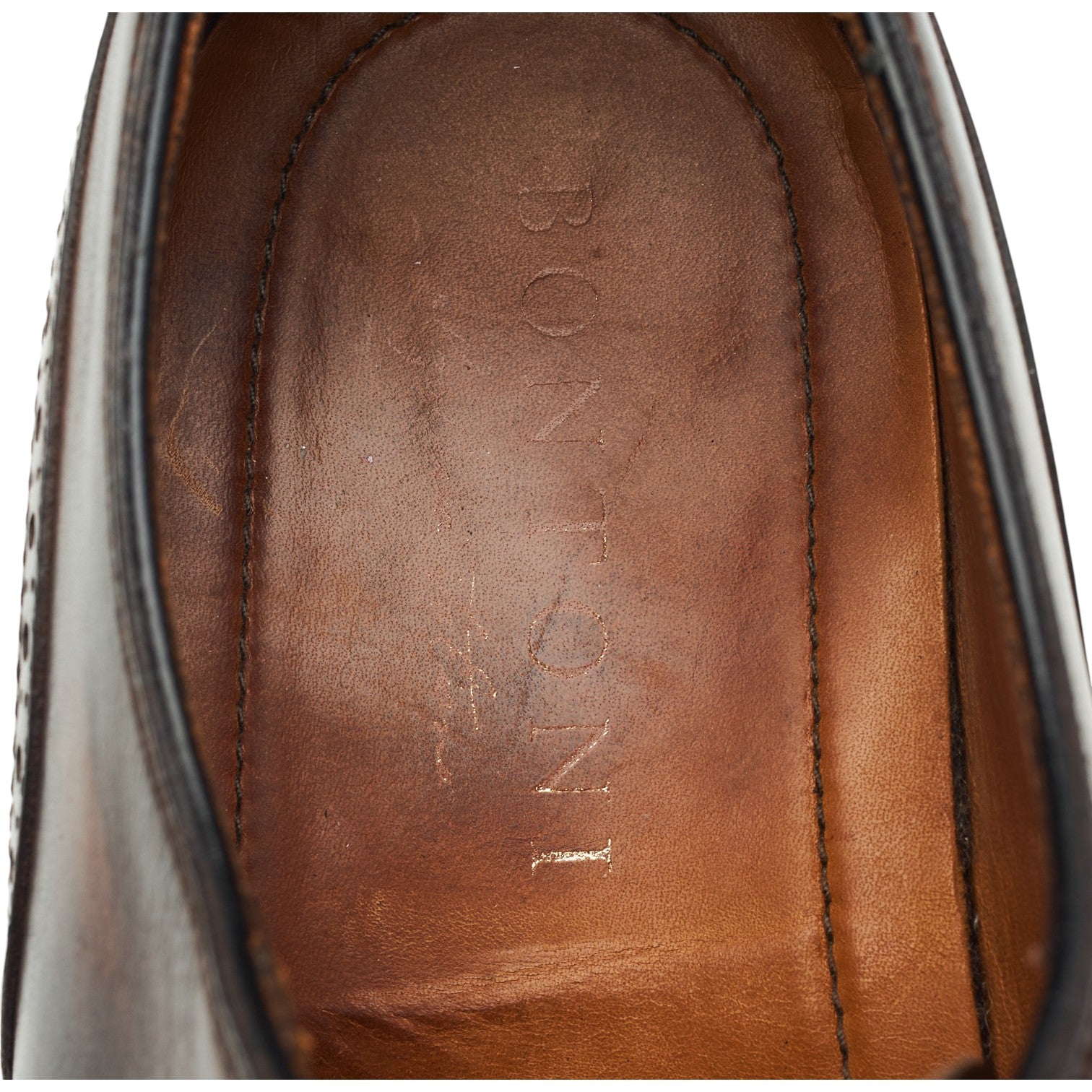 Bontoni Del Corso oxford cuir marron foncé 9,5 UK