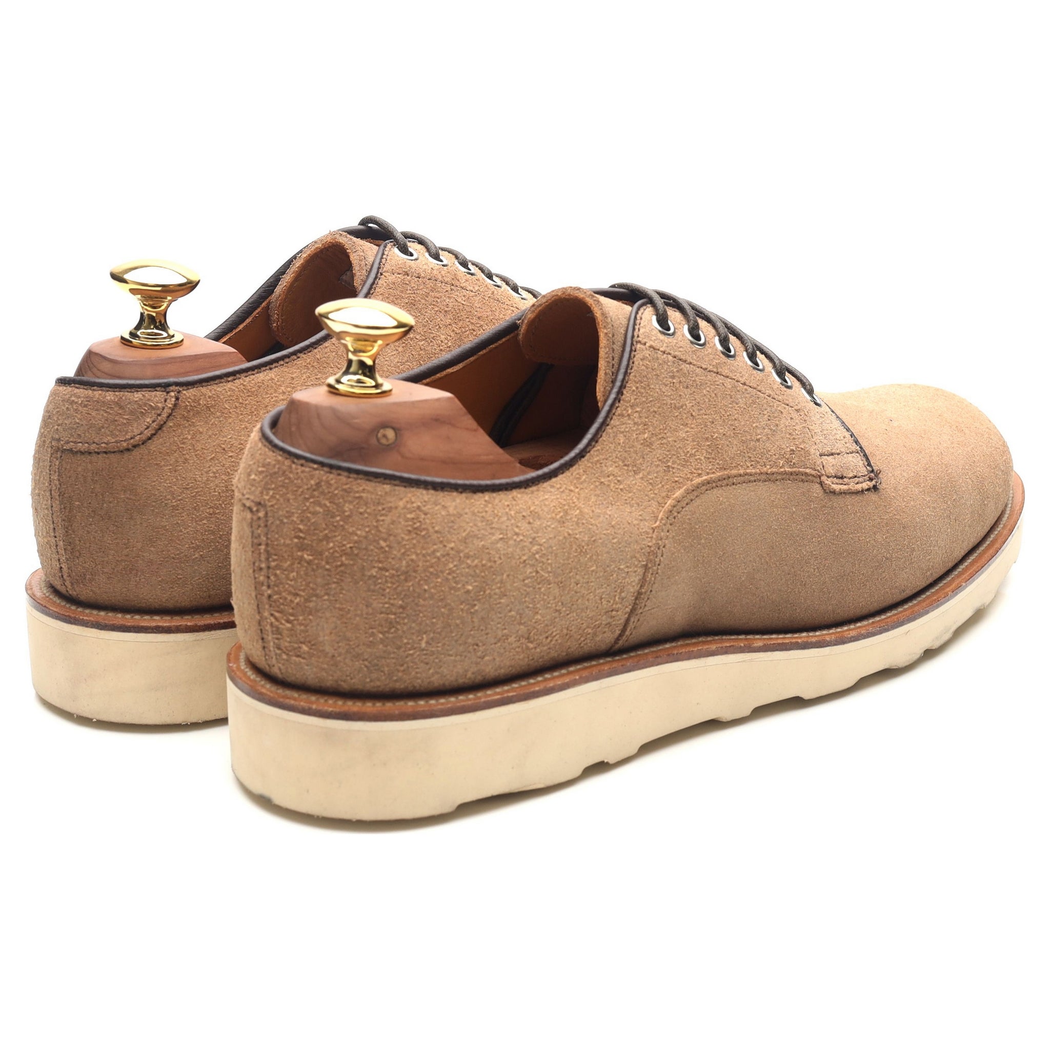 Viberg derby suède beige semelle gomme UK 7
