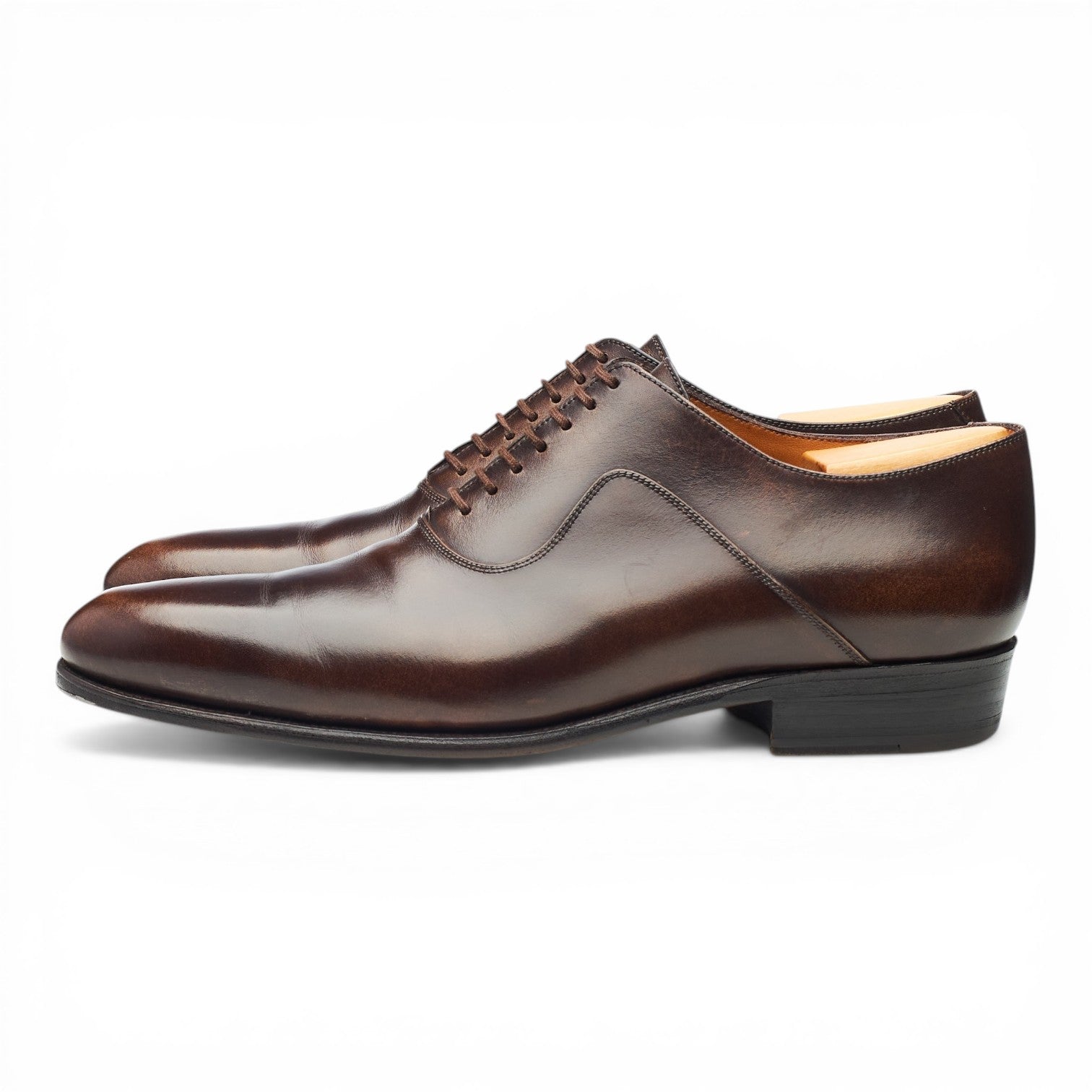 J.M. Weston 7 Oeillets richelieu cuir marron UK 7