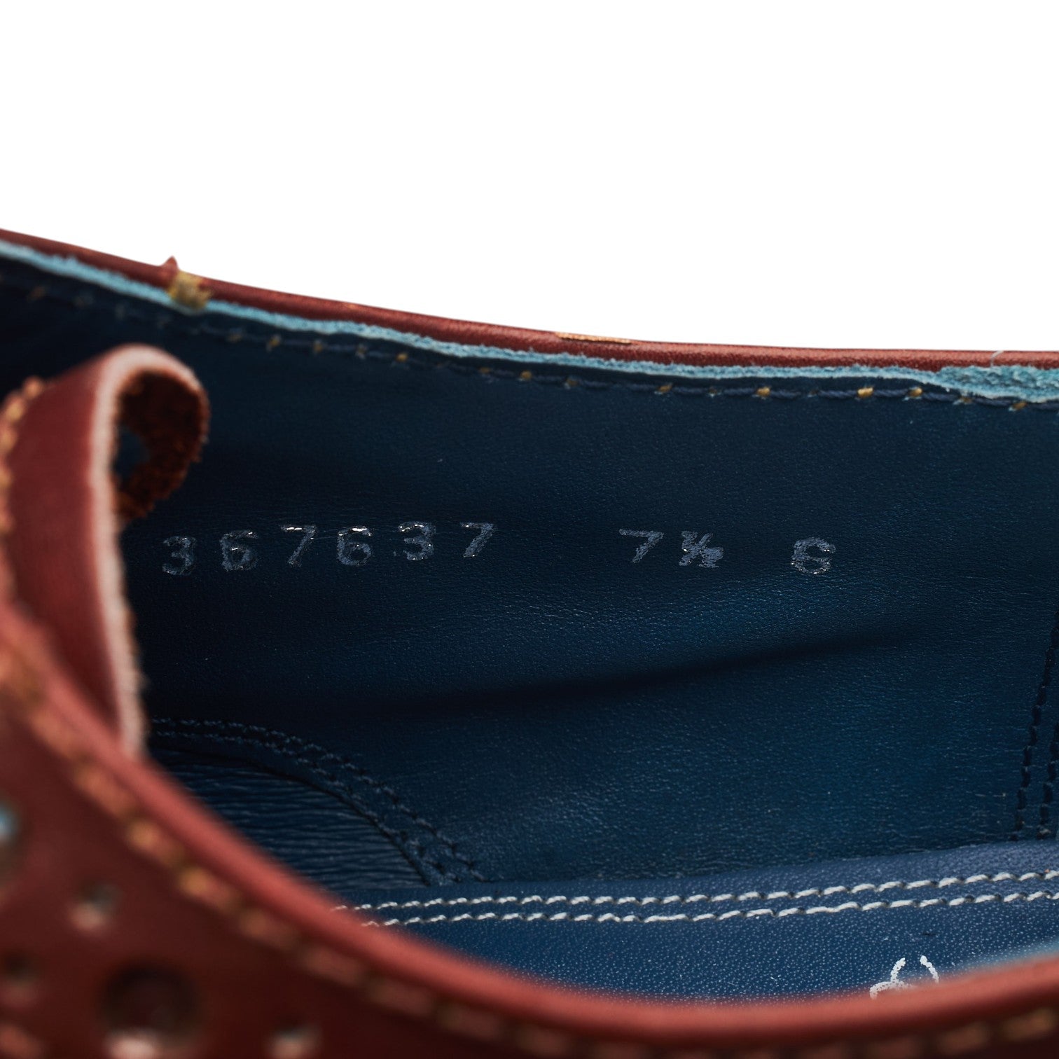 Barker Thompson derby cuir marron 7.5 large semelle cuir