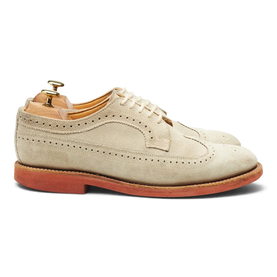Mark McNairy derby brogue suède beige UK 8.5