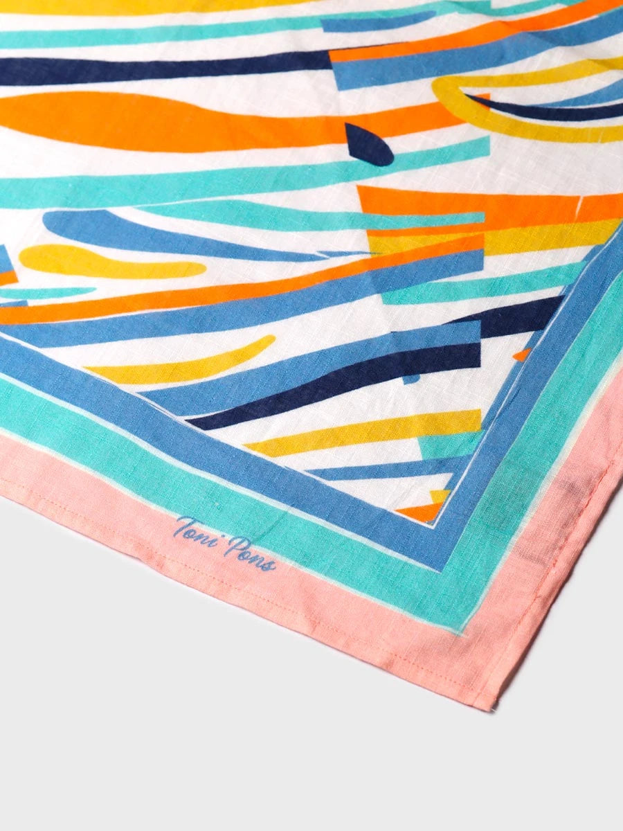 Toni Pons Fabiola foulard coton imprimé 55x55