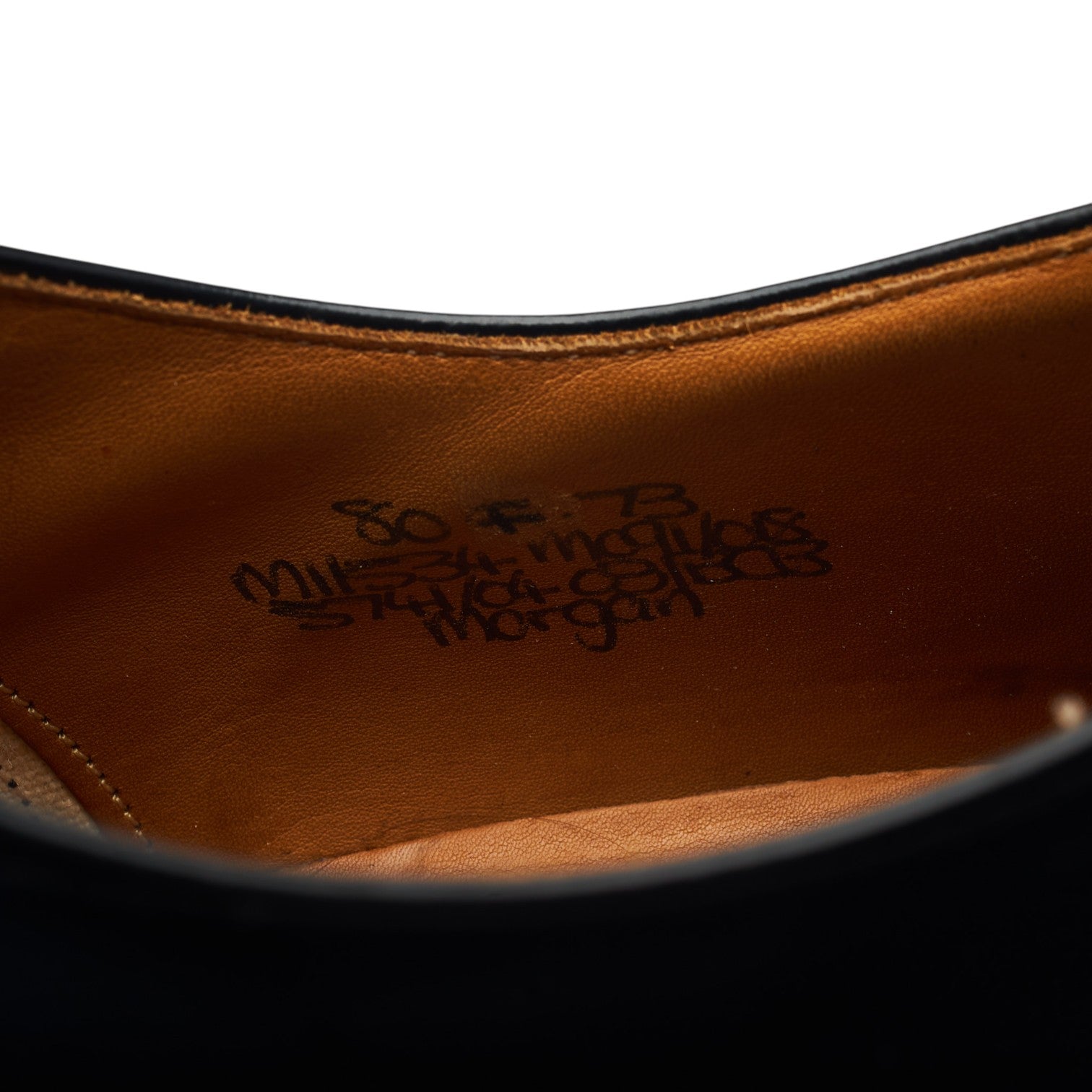 Gordon Scott Morgan oxford cuir noir 8 UK semelle cuir