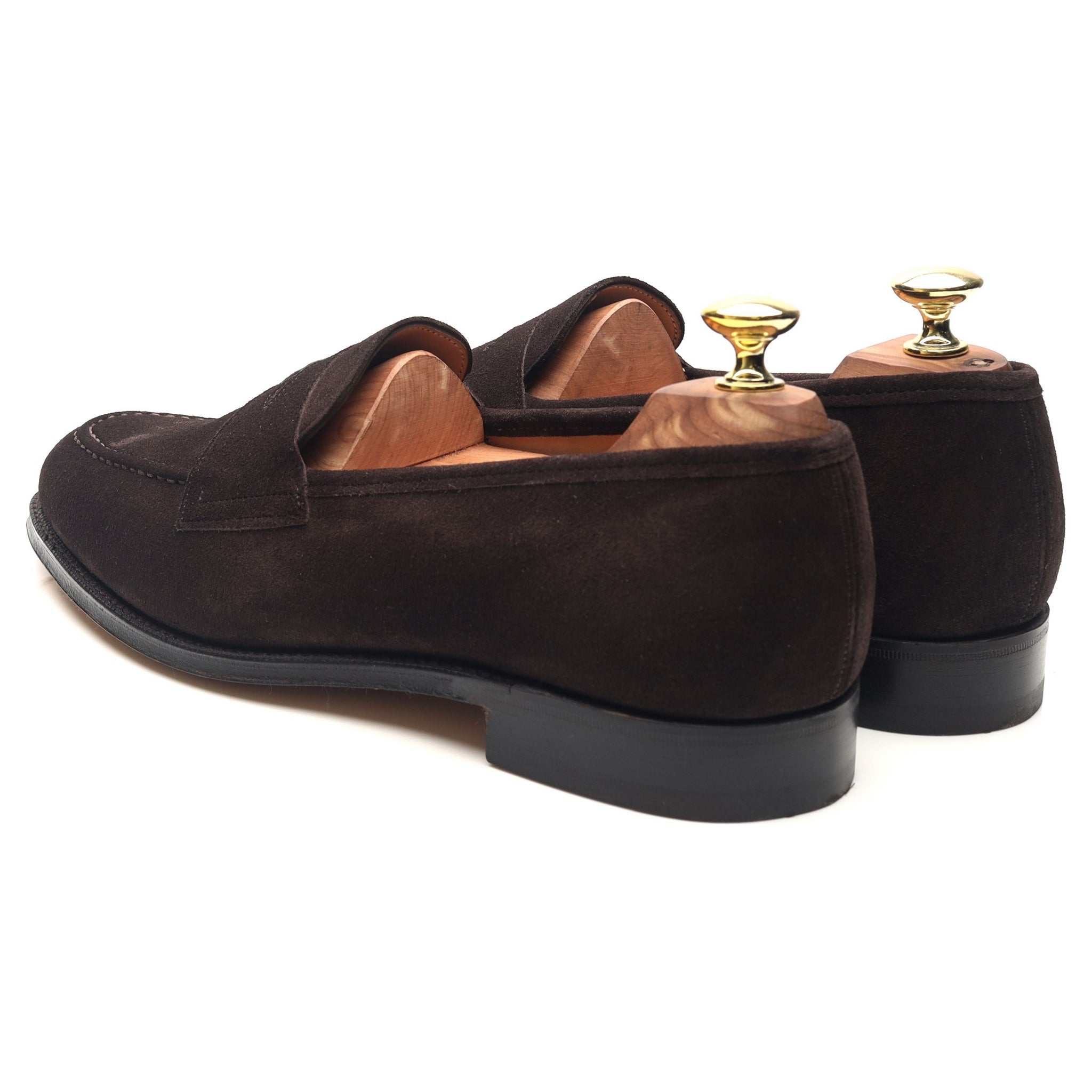 Cheaney Ebury mocassin daim marron foncé UK 7.5