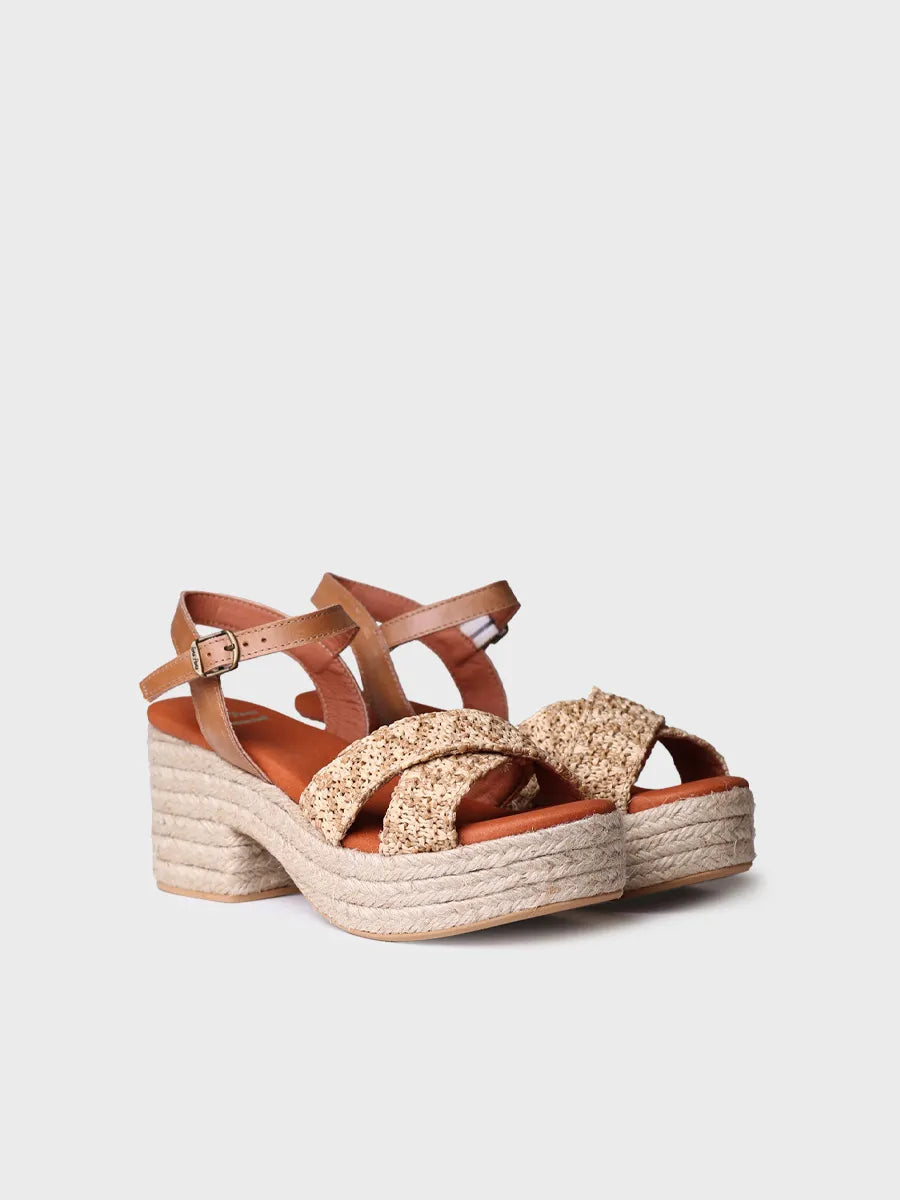 Toni Pons Atenes espadrille compensée femme naturel