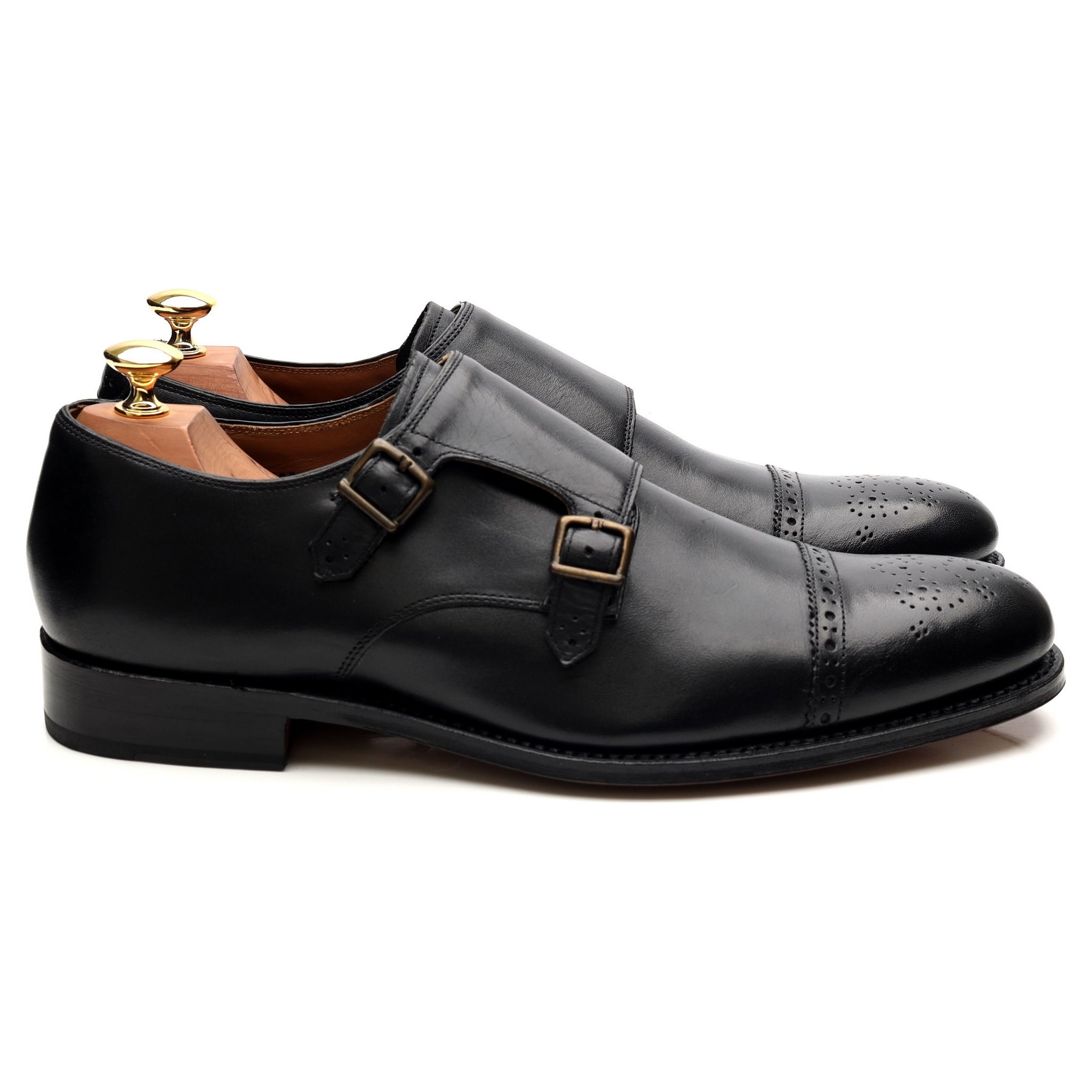Grenson Ellery derbies double boucle cuir noir UK 9