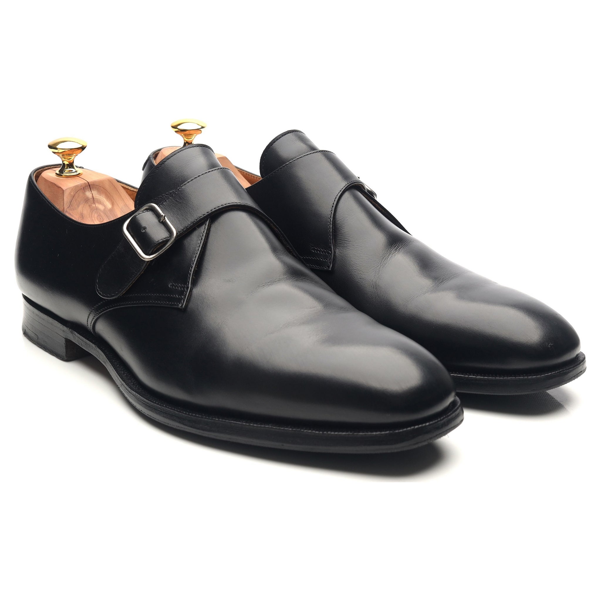 Crockett & Jones Grosvenor monk cuir noir UK 12