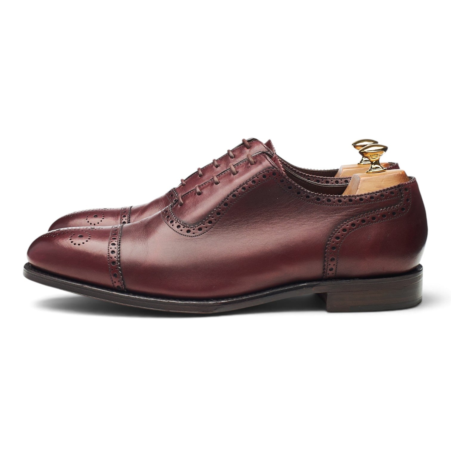 Loake 1880 Strand richelieu cuir bordeaux UK 10