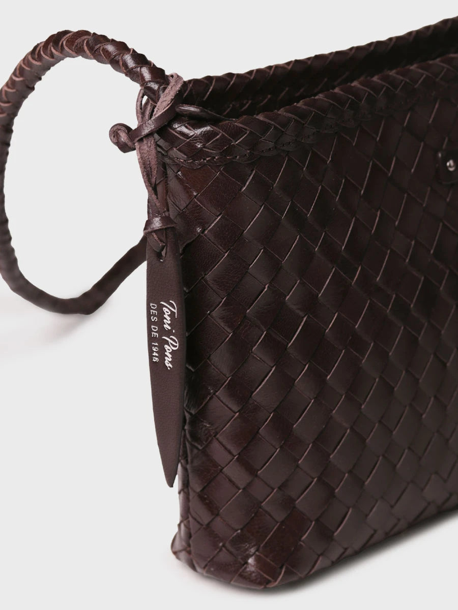 Toni Pons Selena sac bandoulière cuir tressé 28 cm