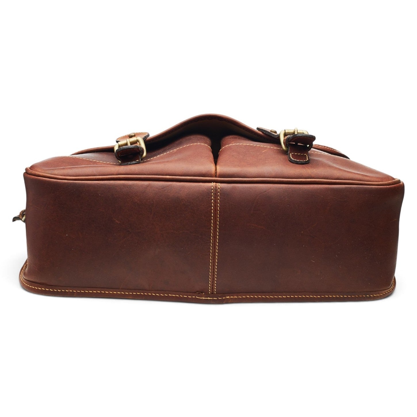 Tusting Small Clipper cartable cuir marron