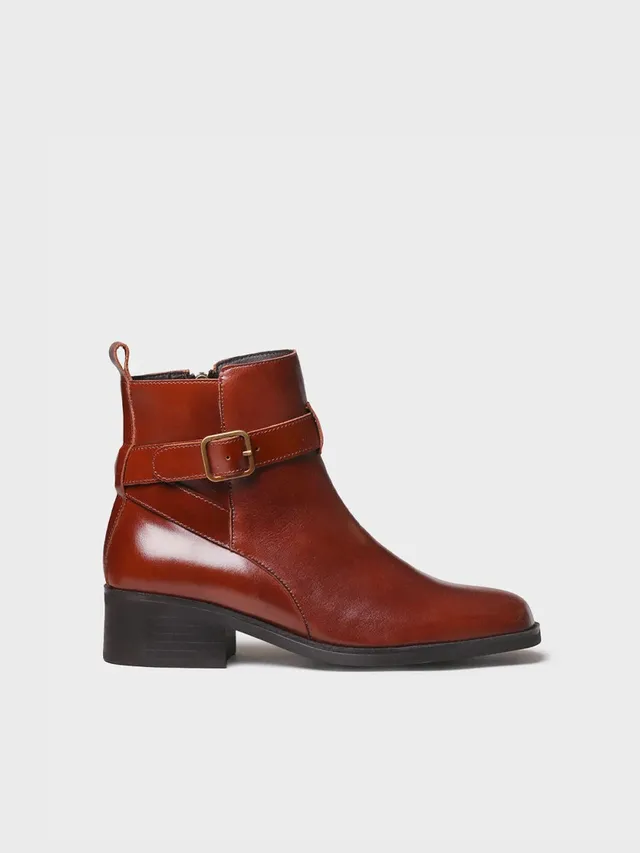 Toni Pons Toledo-P bottine cuir boucle talon 4 cm