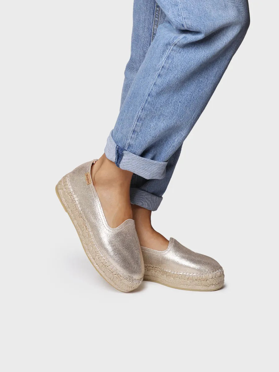 Toni Pons Keira espadrille suède champagne 3,5 cm