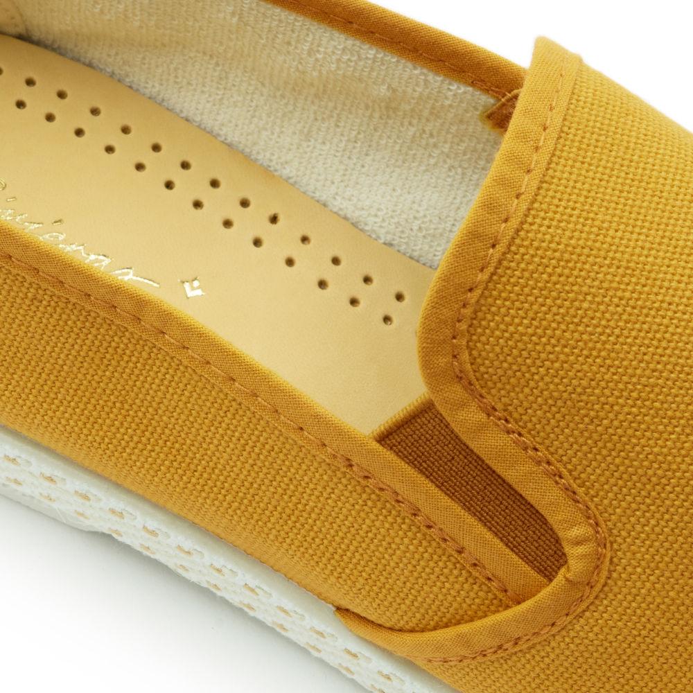 Rivieras Classic Toile Curry espadrilles jaune coton