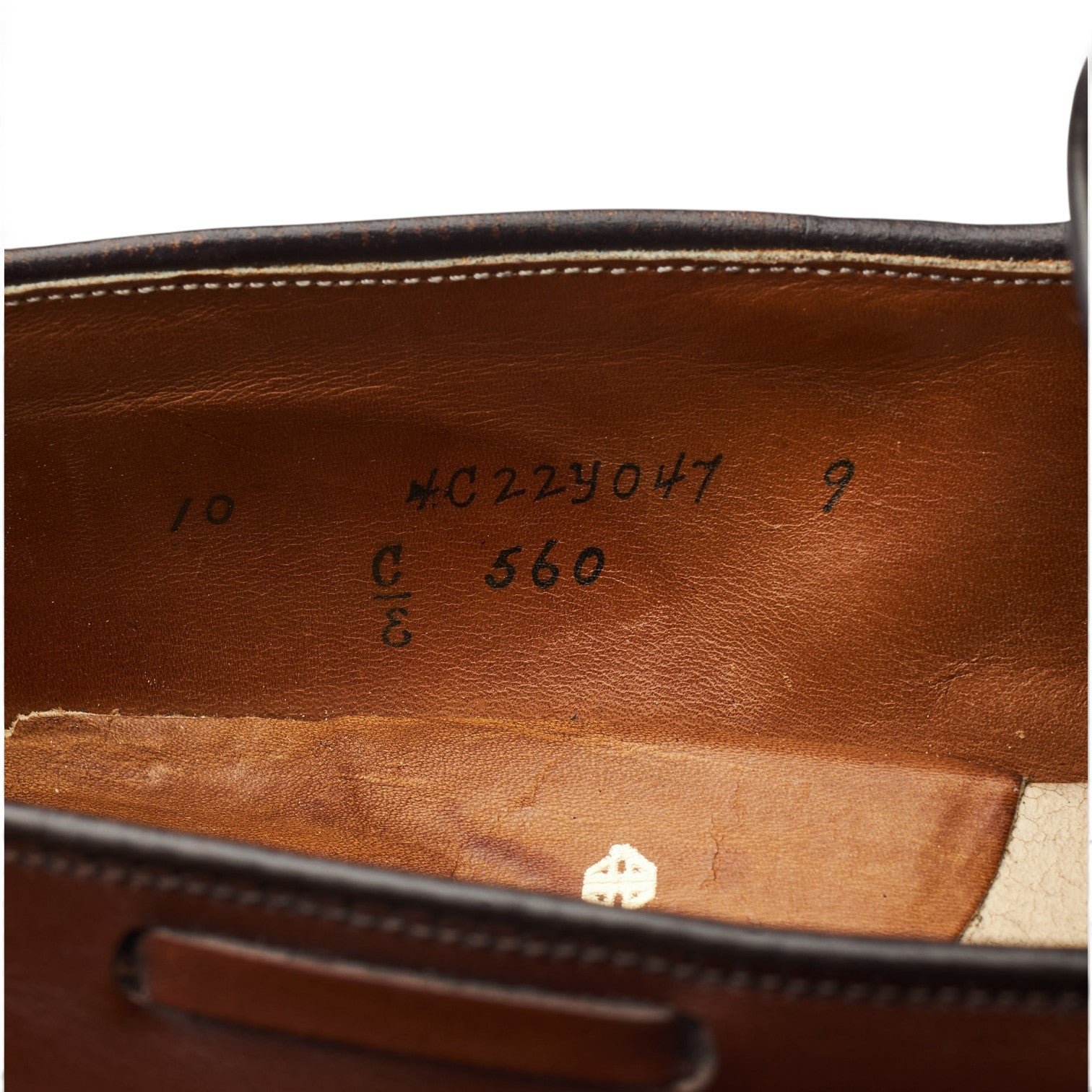 Alden 560 mocassin gland cuir marron UK 9