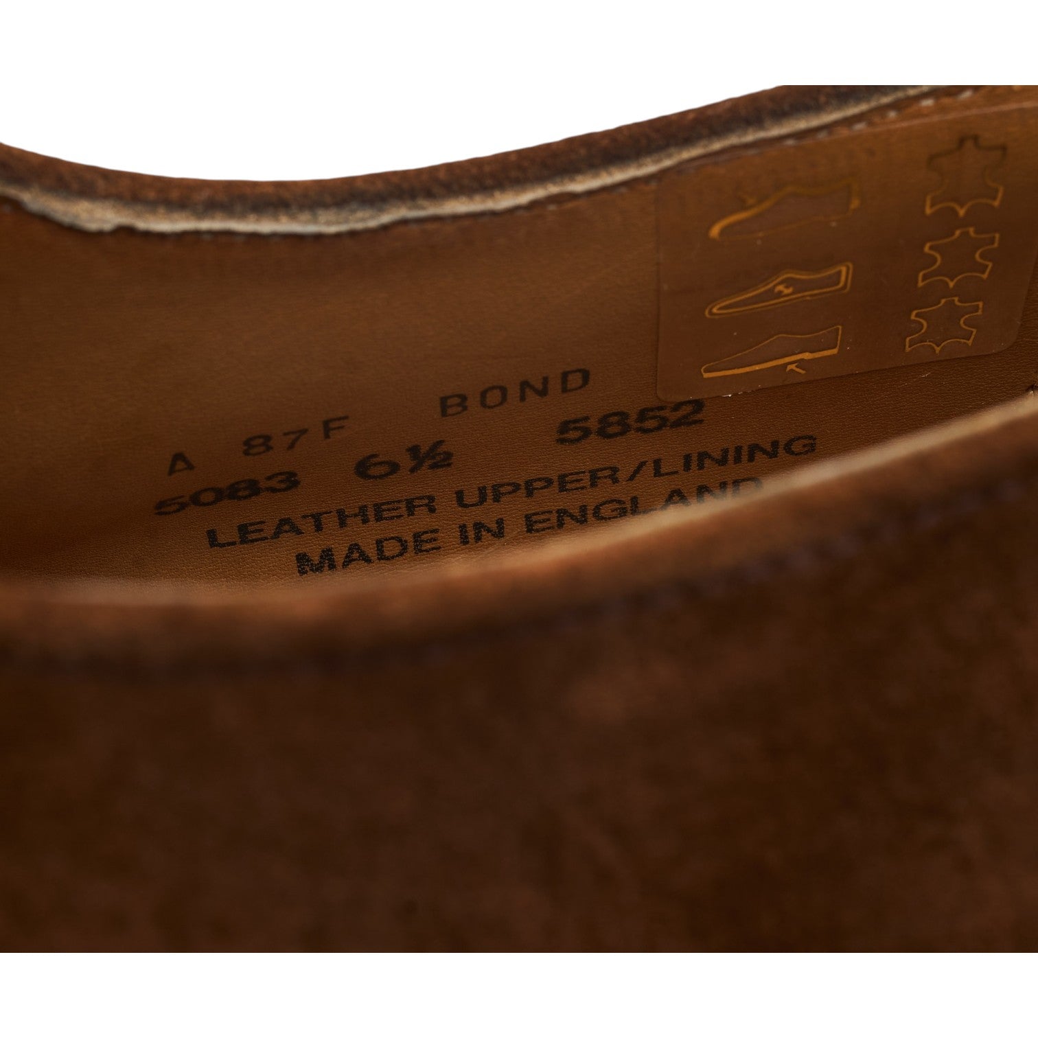 Alfred Sargent Bond monk daim marron UK 6,5