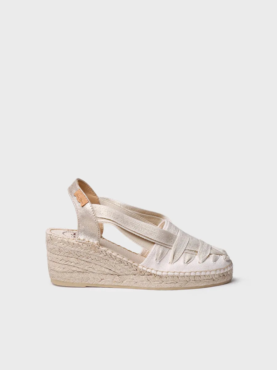 Toni Pons Tracy-CZ espadrilles compensées écru