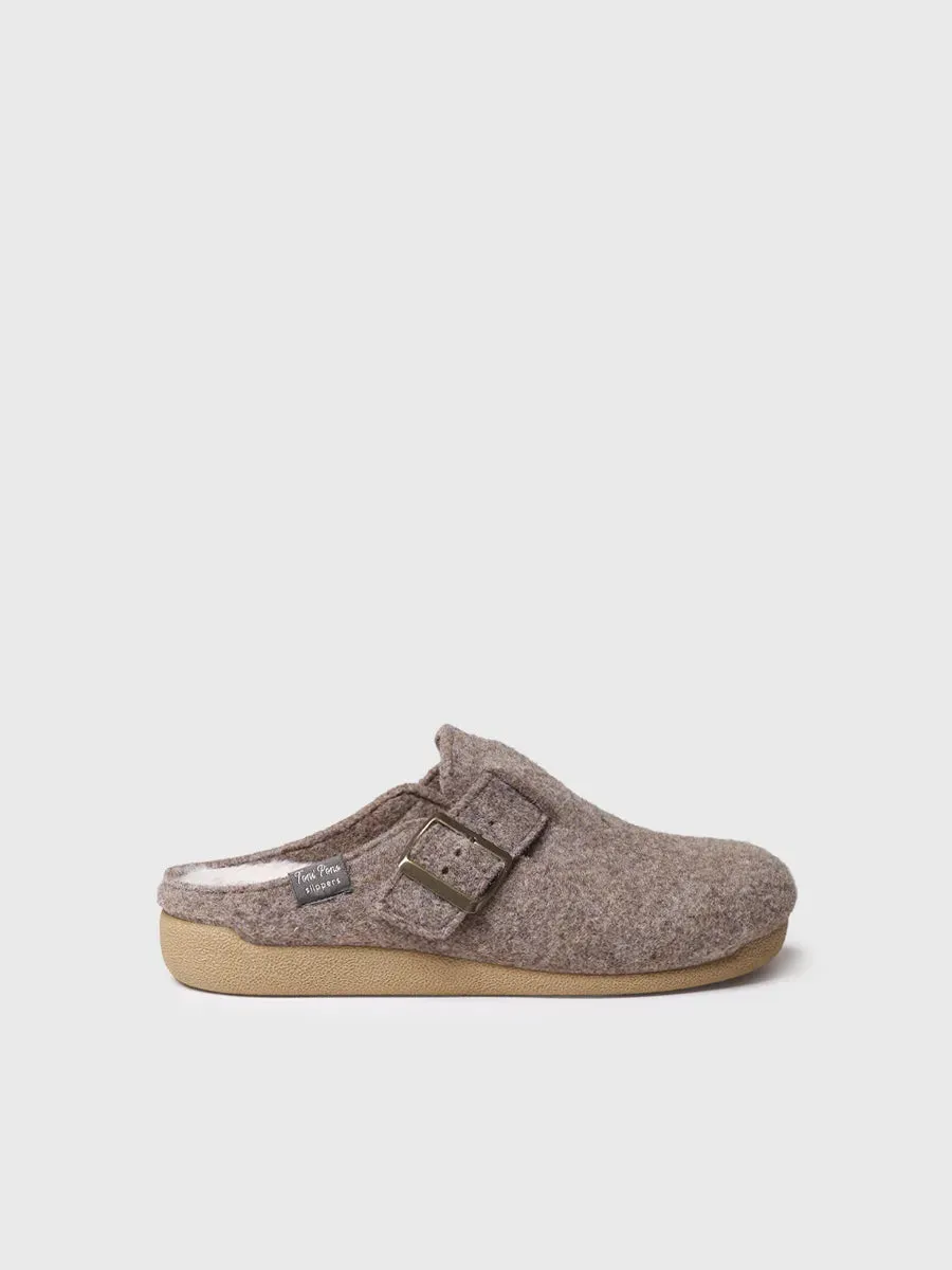 Toni Pons Mima-FP sabot feutre femme boucle taupe