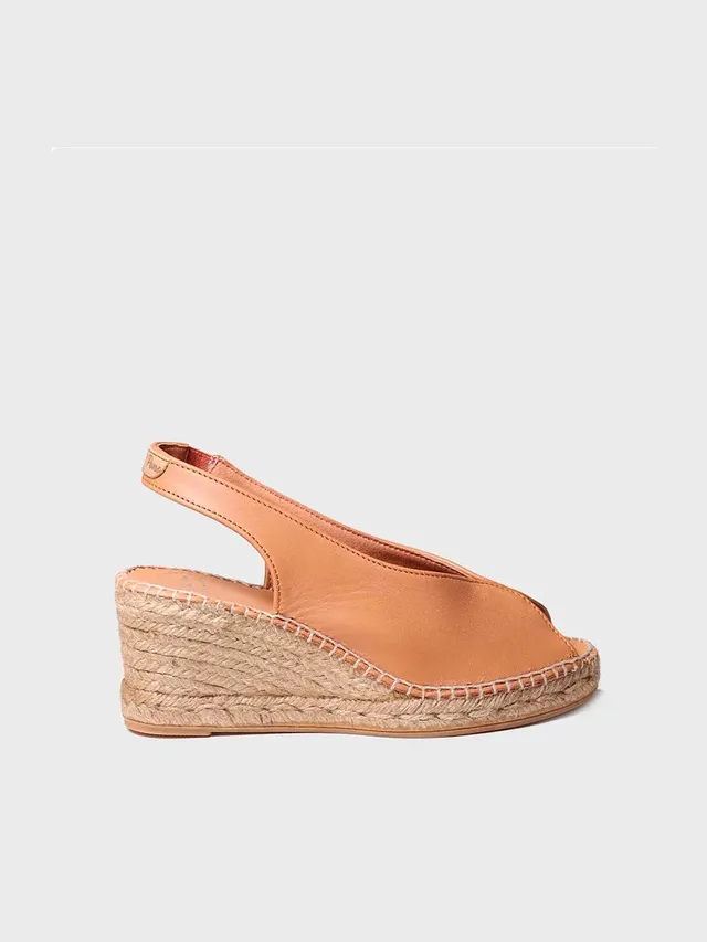 Toni Pons Laila-P espadrilles compensees cuir bout ouvert