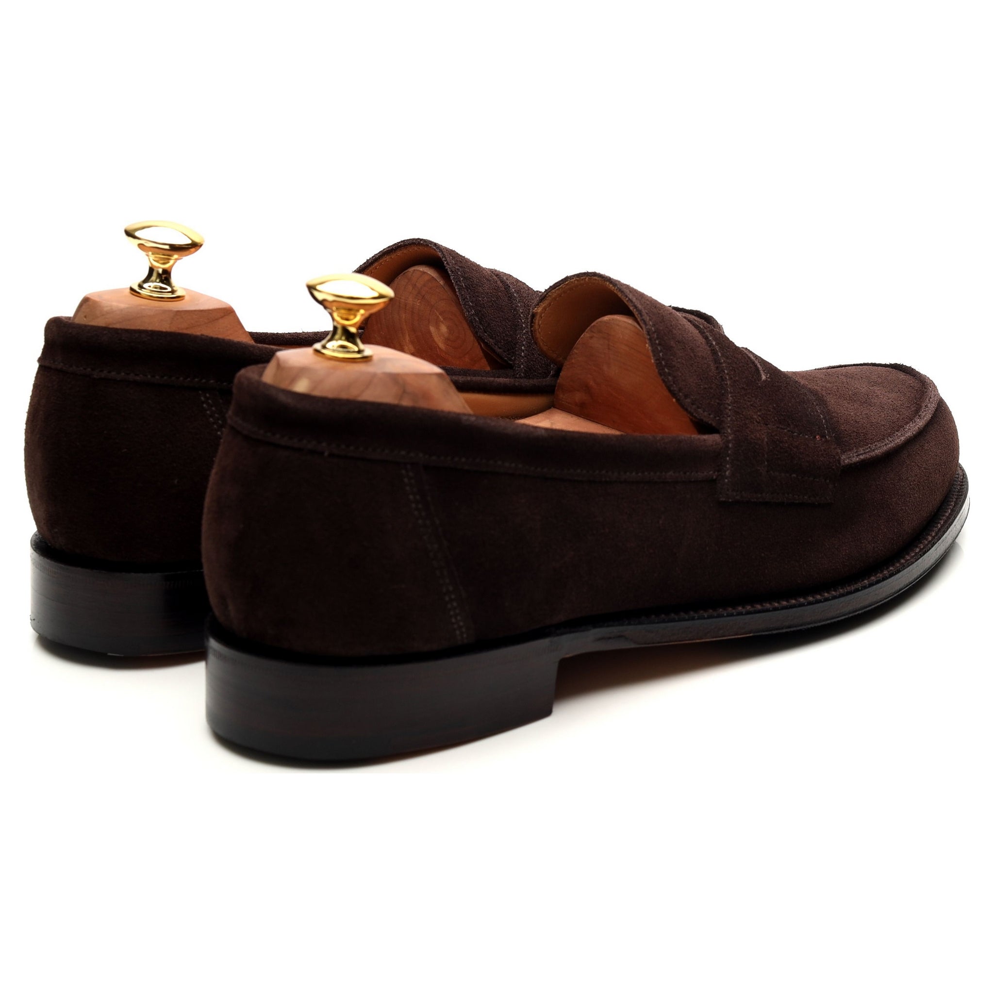 Grenson Epsom mocassins daim marron UK 10