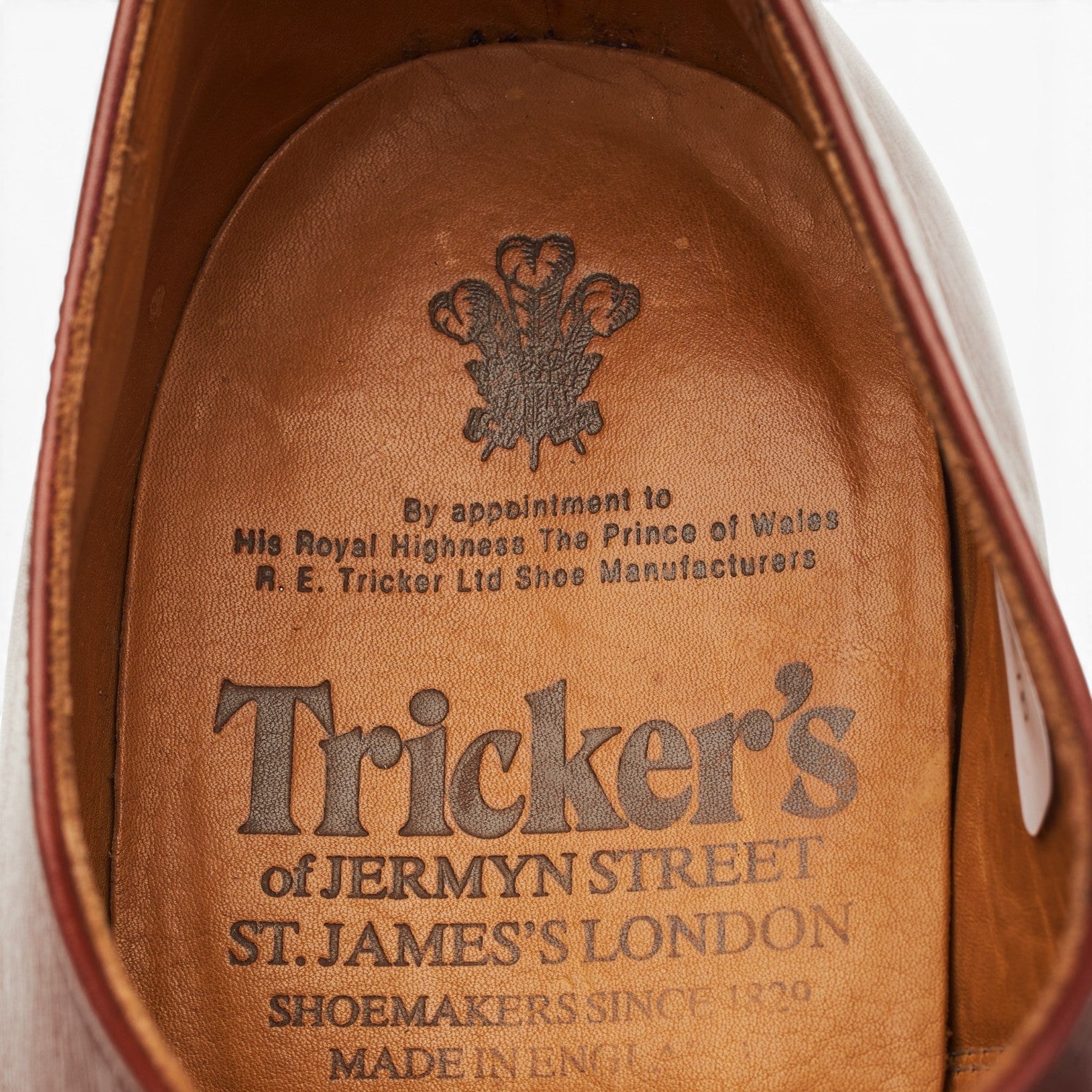 Tricker's oxford cuir marron vintage UK 8