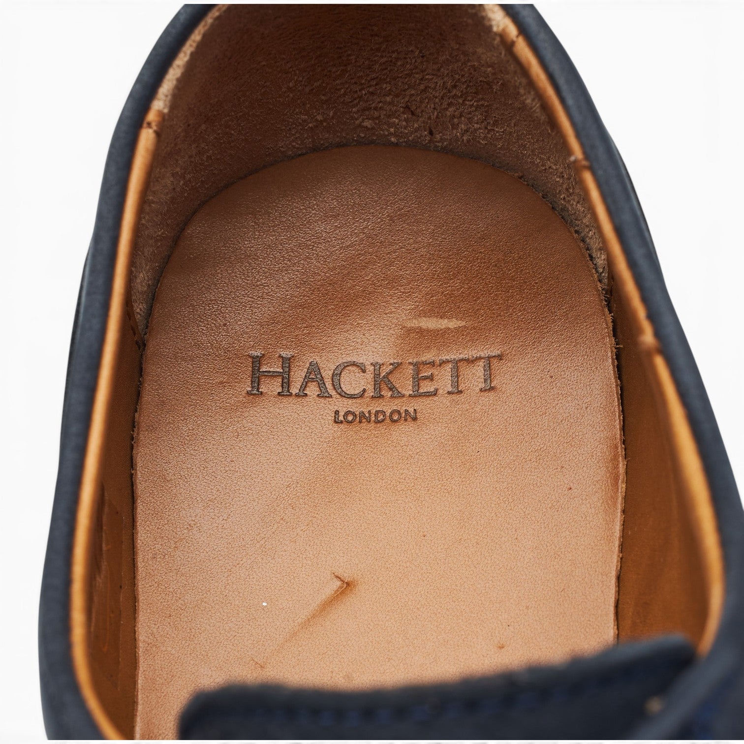 Hackett Chino Golf derby nubuck bleu marine UK 8