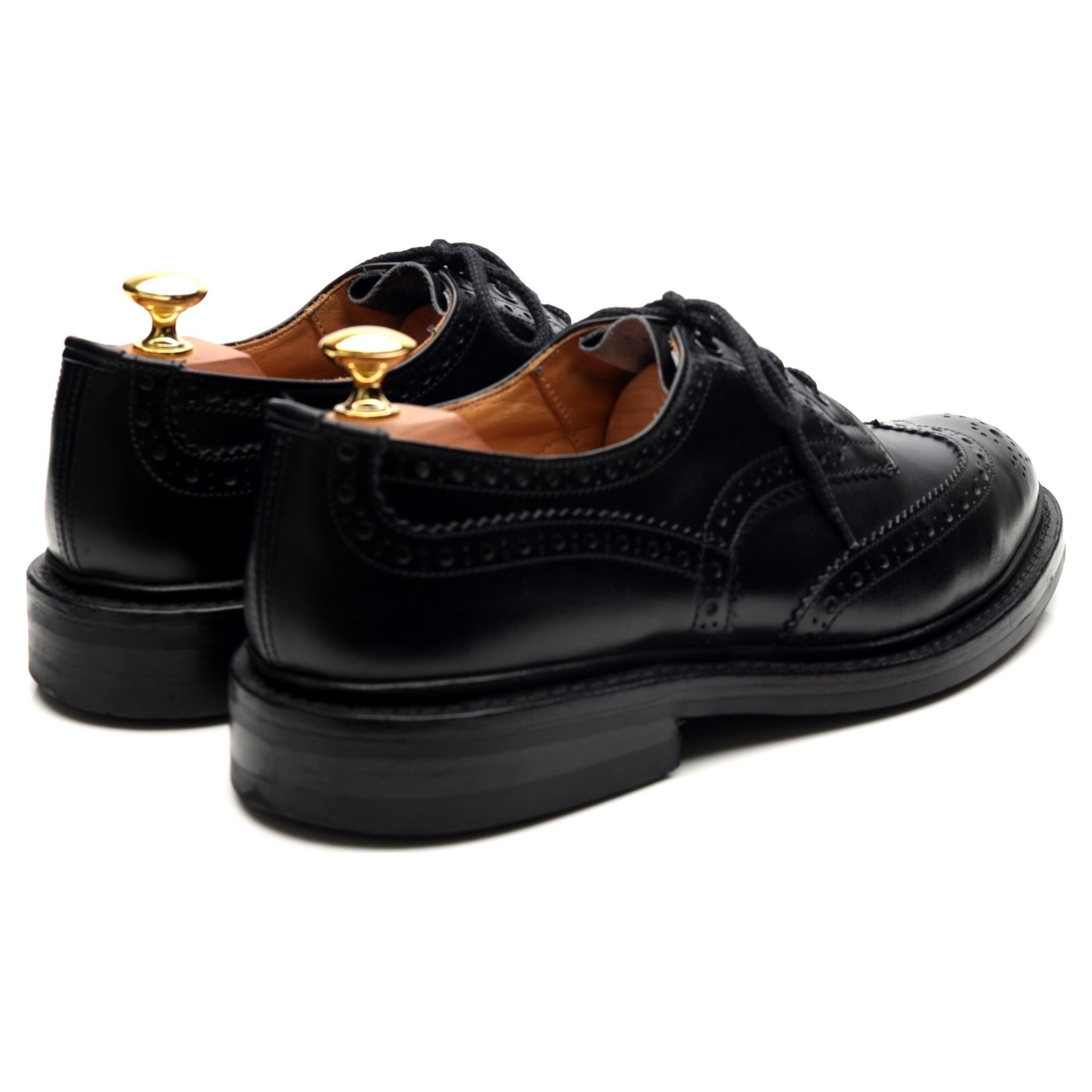 Tricker's Bourton derbys cuir noir UK 8