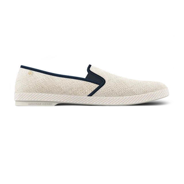 Rivieras 1510 espadrille raphia ivoire marine