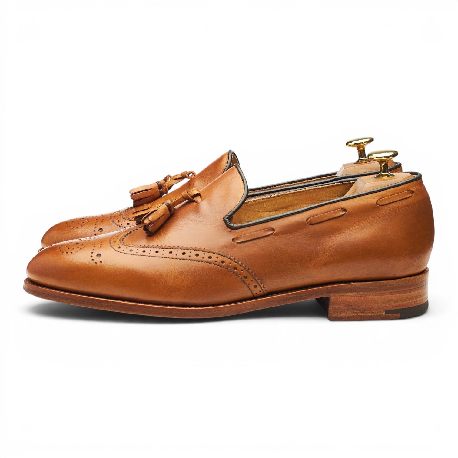 Herring Merton mocassin cuir marron clair UK 8.5 semelle cuir