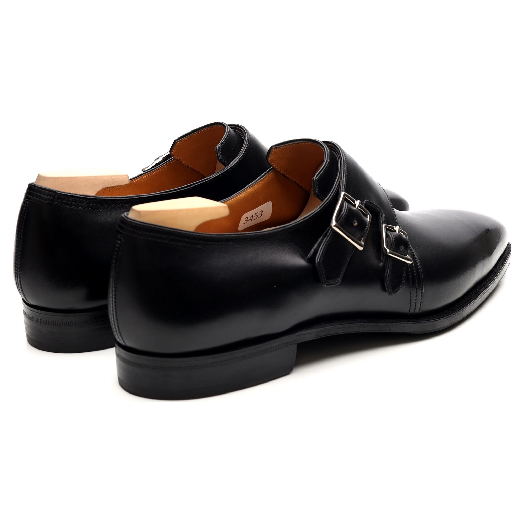 Corthay Twin monk-strap cuir noir UK 9