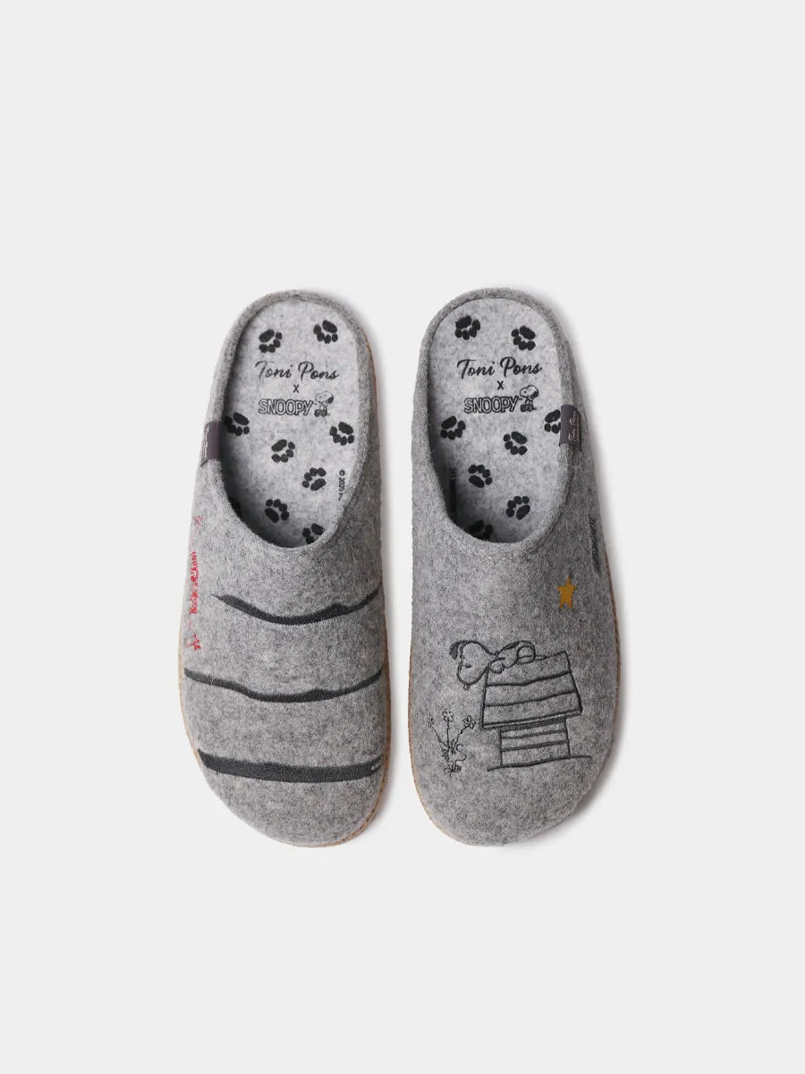 Toni Pons Charlie mule homme Snoopy en feutre