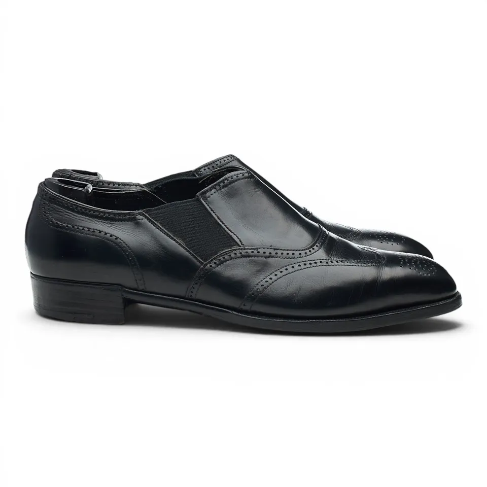 George Cleverley Lazyman mocassin cuir noir UK 6,5