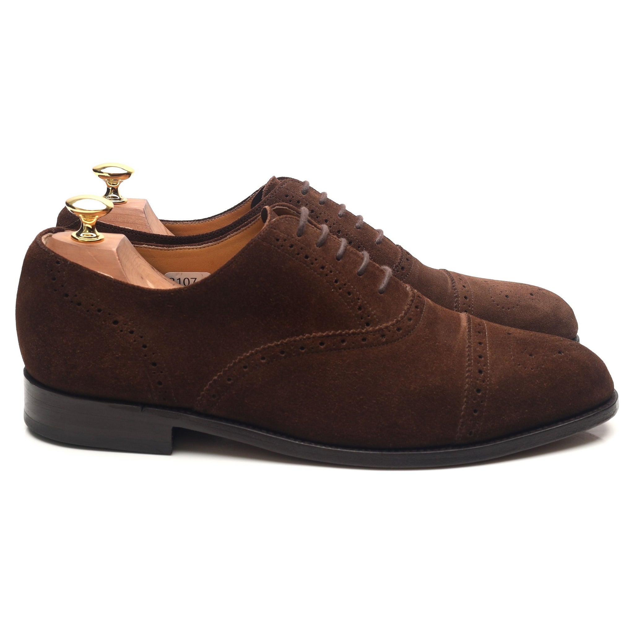 Barker oxford semi-brogue suède marron UK 8.5 G