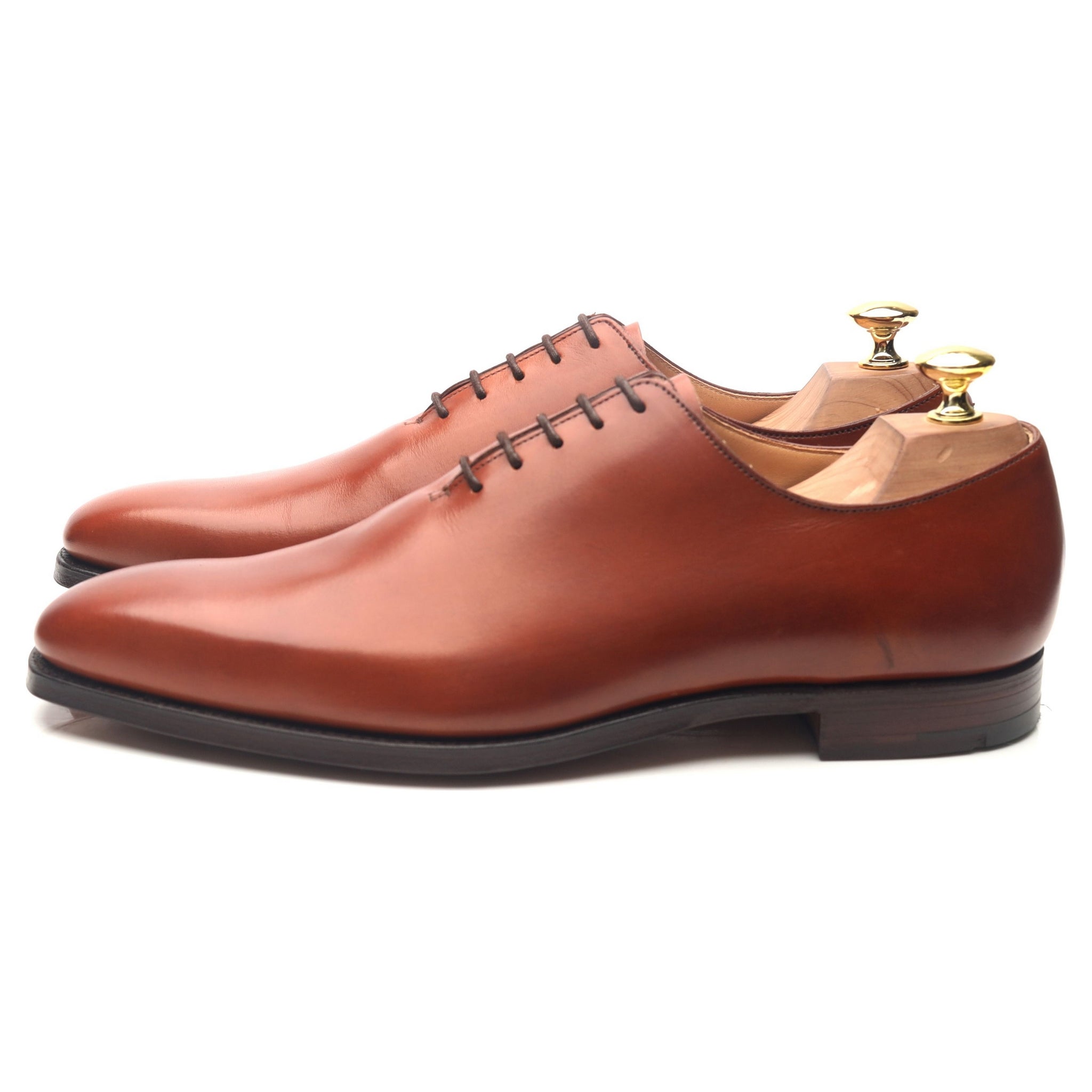 Crockett & Jones Alex derbies one-cut cuir camel UK 8.5